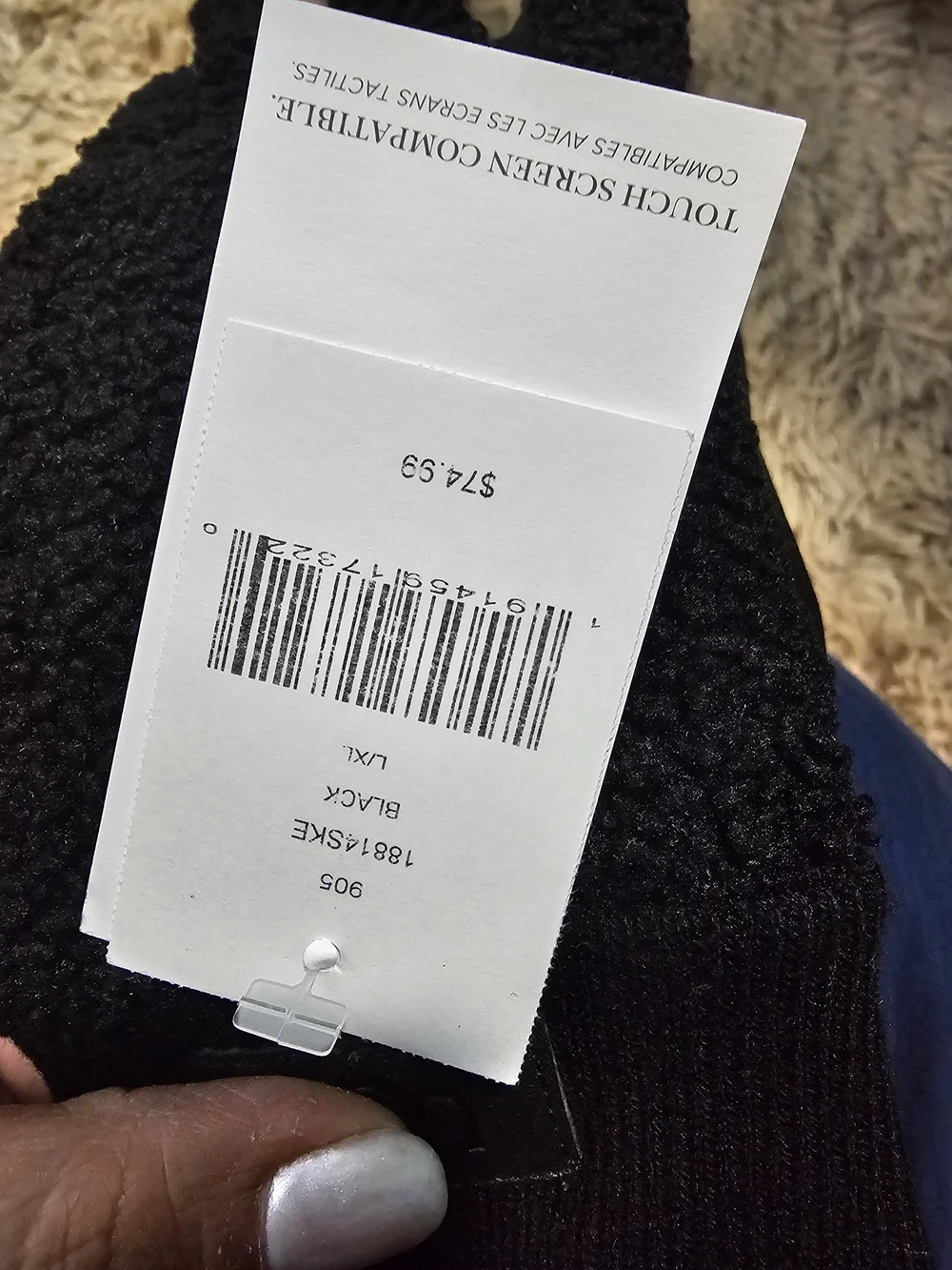 UGG Women's Black Sherpa Tech Gloves